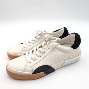 Dolce Vita Zina Lace Up Sneaker Shoes Women's White/Black Size US7 EU37.5